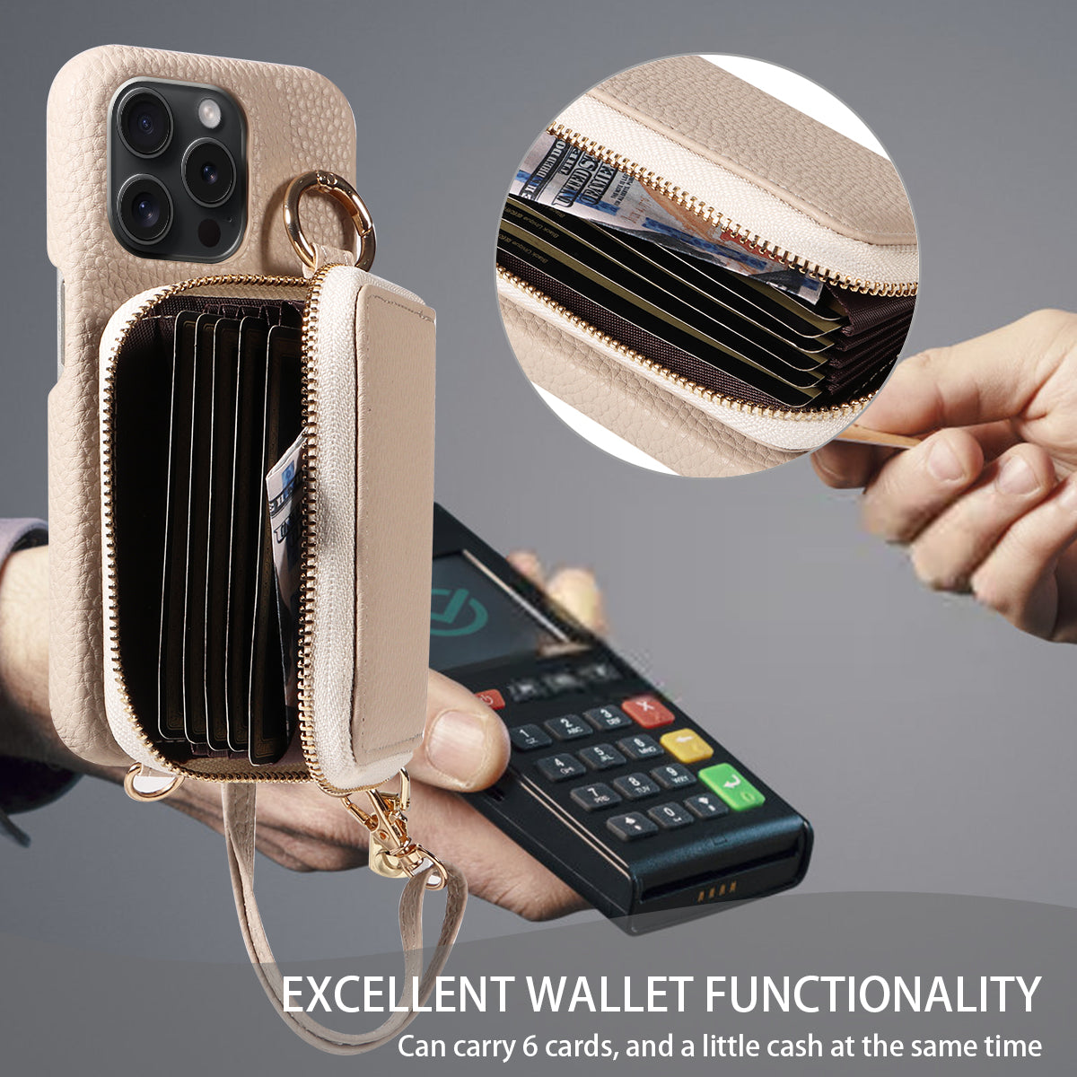 Premium High-Quality Magnetic Wallet iPhone Case – Detachable Design, Lashing Functionality, Stylish & Durable Protection