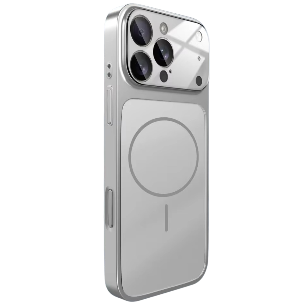 Premium Nano Matte Glass iPhone Case – MagSafe Compatible Magnetic Protective Cover with Shockproof Armor Frame and Camera Lens Protector