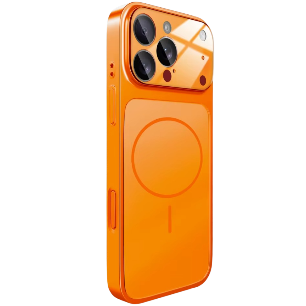 Premium Nano Matte Glass iPhone Case – MagSafe Compatible Magnetic Protective Cover with Shockproof Armor Frame and Camera Lens Protector