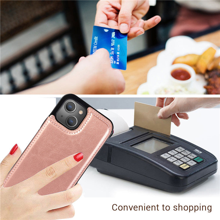 Luxury PU Leather Wallet iPhone Case – Kickstand, Card Holder Slots, Elegant Magnetic Closure for iPhone Models