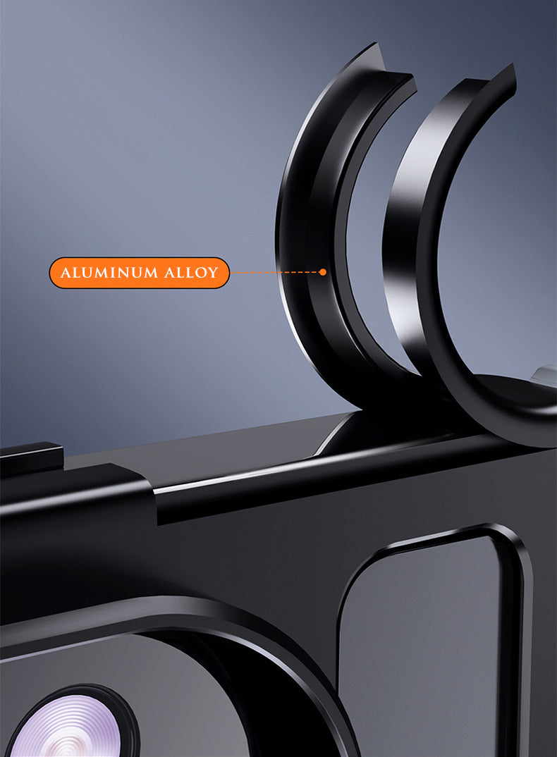 Premium Magnetic Stand Phone Case – Aluminum Alloy, Rimless Frosted Matte, Durable & Stylish Shockproof Cover Case for iPhone