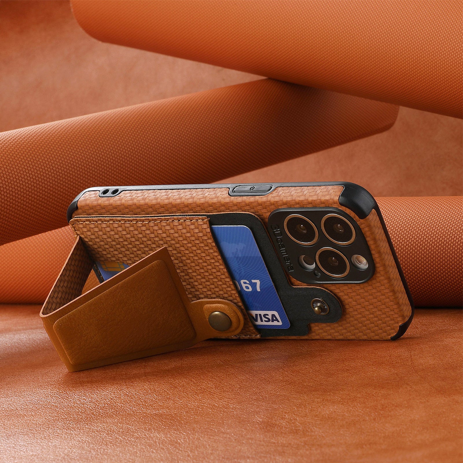 Carbon Fiber Wallet Flip iPhone Case – Premium Leather, Card Holder, Shockproof Protection Sleek & Durable Design for iPhone