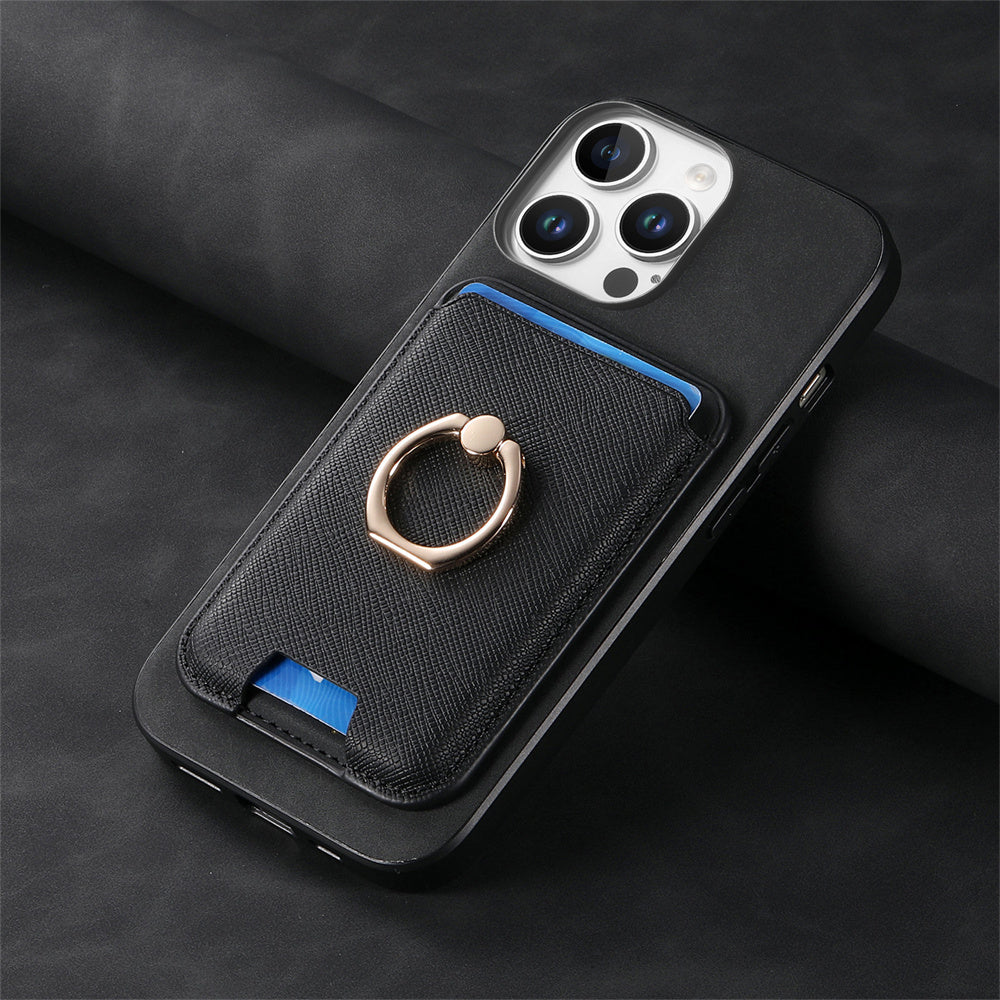 Luxury Detachable Magnetic Wallet iPhone Case – Card Holder, Ring Stand, Shockproof Protection for Secure and Convenient Use