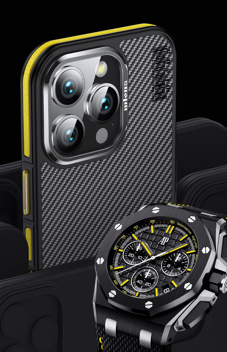 Premium 100% Aramid Fiber Kevlar iPhone Case – 600D Lightweight Compatible Ultra-Thin Protective Cover for iPhone Models