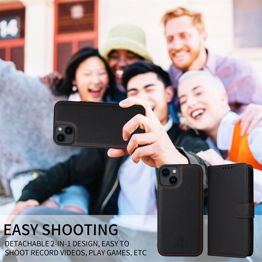 Luxury 2-in-1 Detachable Wallet iPhone Case – Magnetic Leather Folio, Card Holder, Kickstand, Secure Clasp, Stylish & Durable Protection