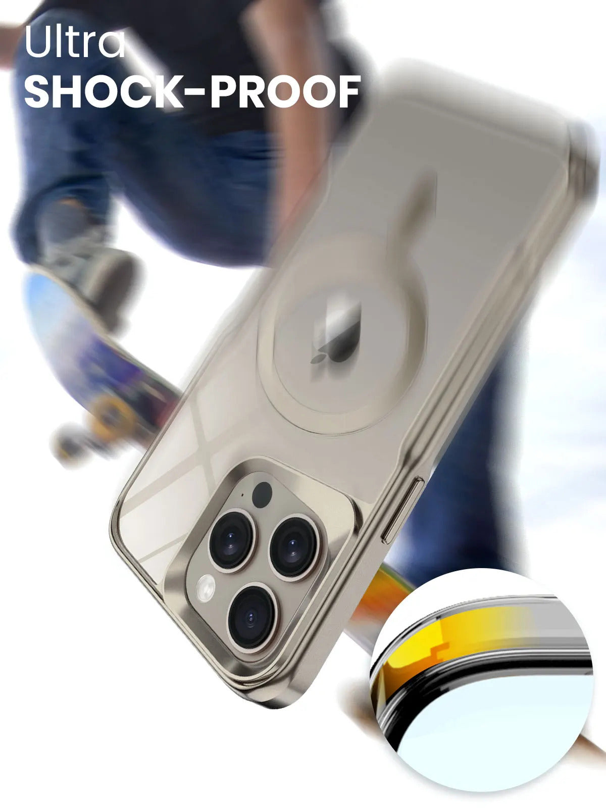 Luxury Plating Frame MagSafe iPhone Case - Magnetic Transparent Cover, Wireless Charging Compatible Case for iPhone