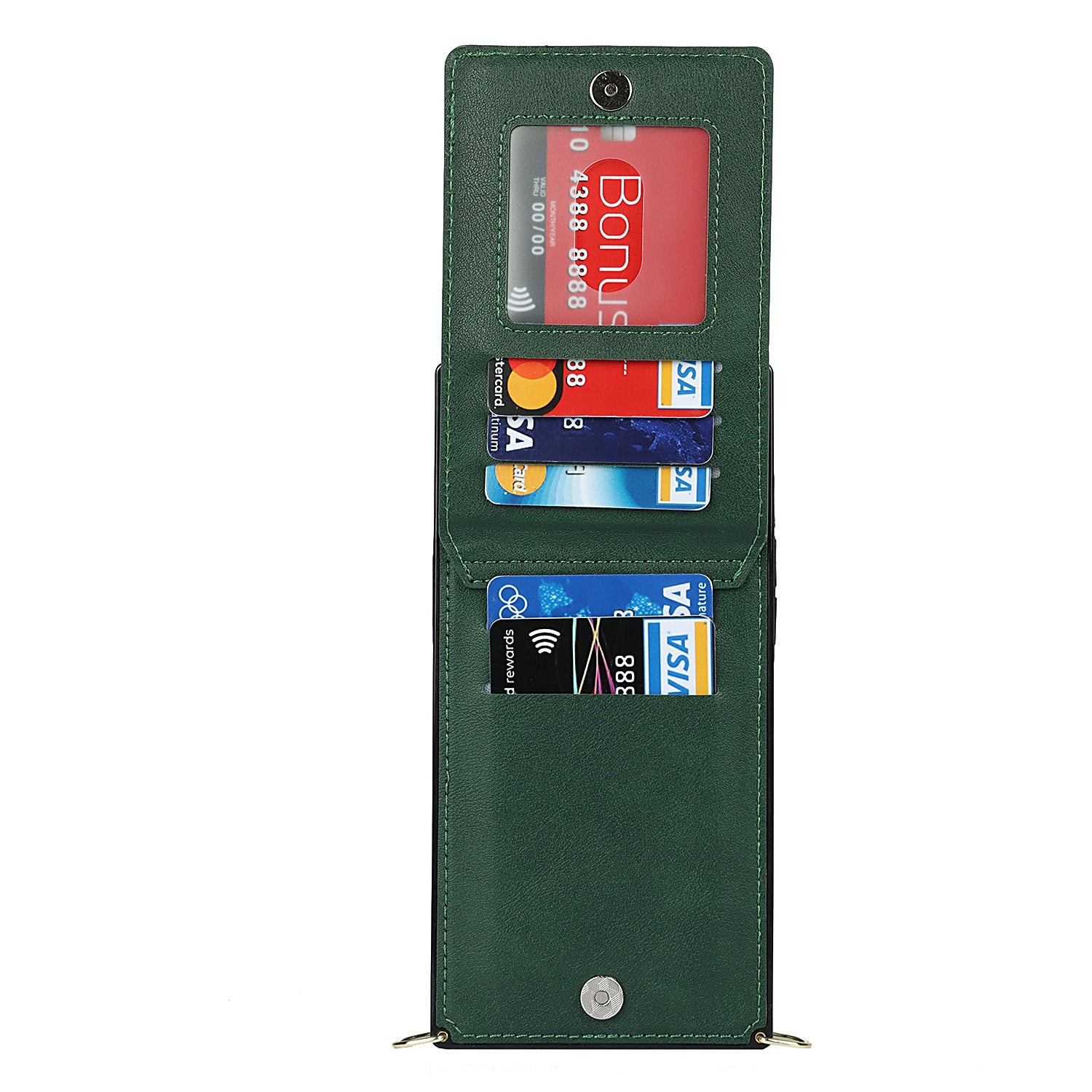Luxury Zipper Wallet Crossbody Leather iPhone Case Card Holder, Lanyard Strap Magnetic Closure, Stylish Flip Cover for iPhone