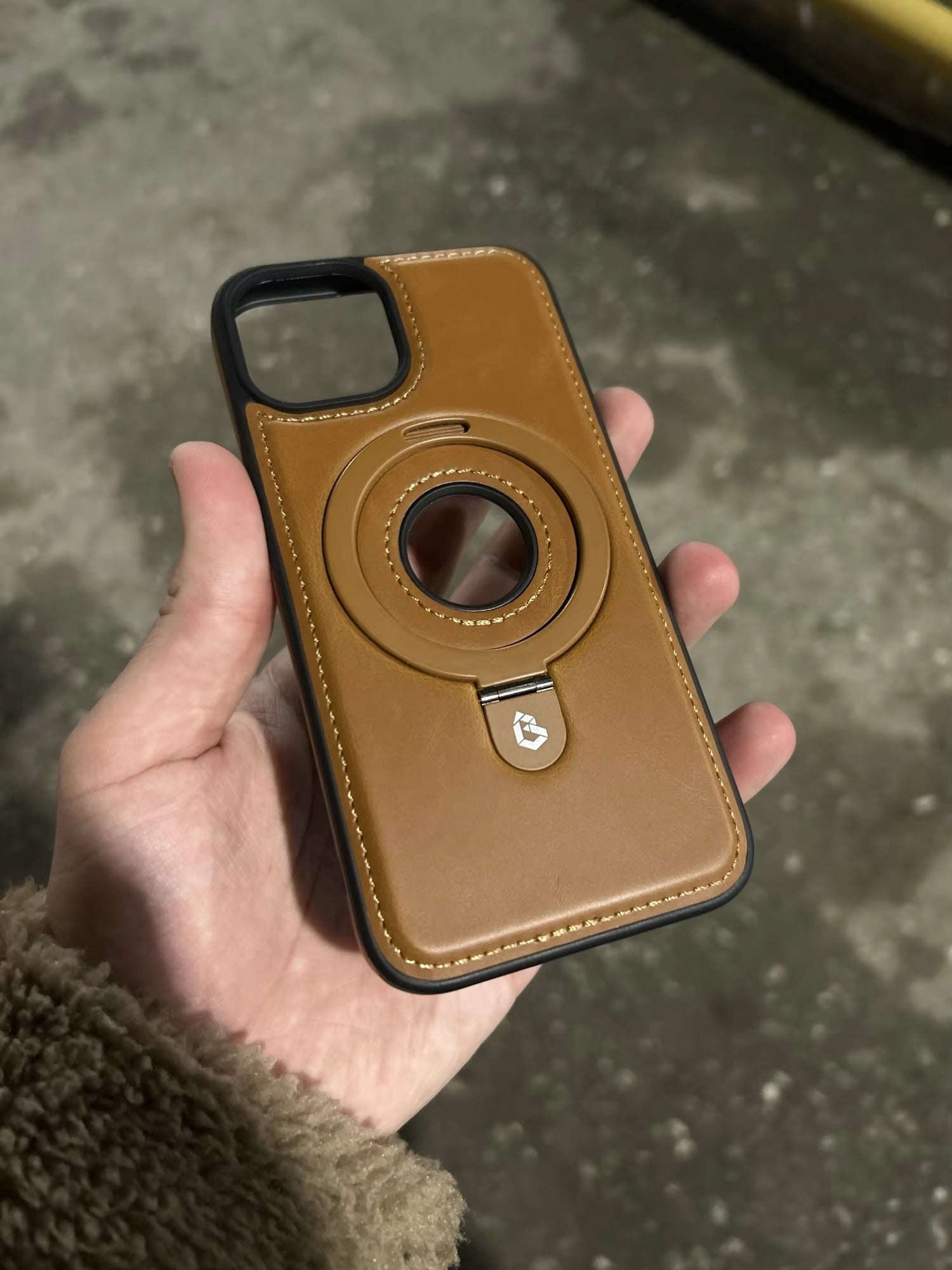 Premium Apple iPhone Case MagSafe Compatible, Camera Lens & Screen Protection, Ultra Thin Shockproof Magnetic Full All Around Protection Cover with PU Leather Stand Ring