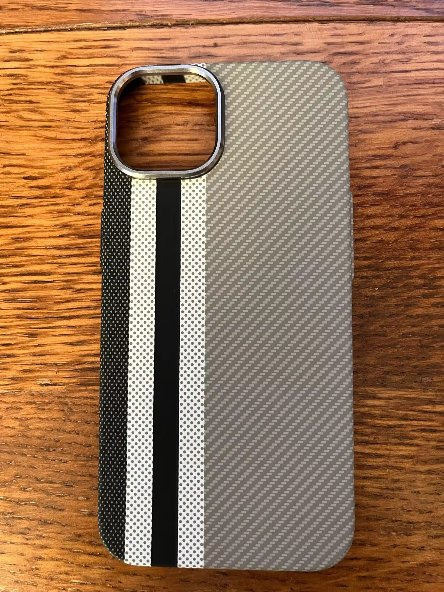 Hit Color Carbon Fiber Texture MagSafe iPhone Case – Wireless Charging Hard PC Cover with Relief Design for iPhone Models