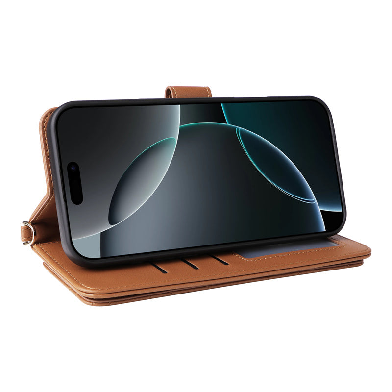 Luxury Crossbody Wallet iPhone Case – Fashion Shoulder Strap, Magnetic Closure, Card Holder and Premium Protection for iPhone