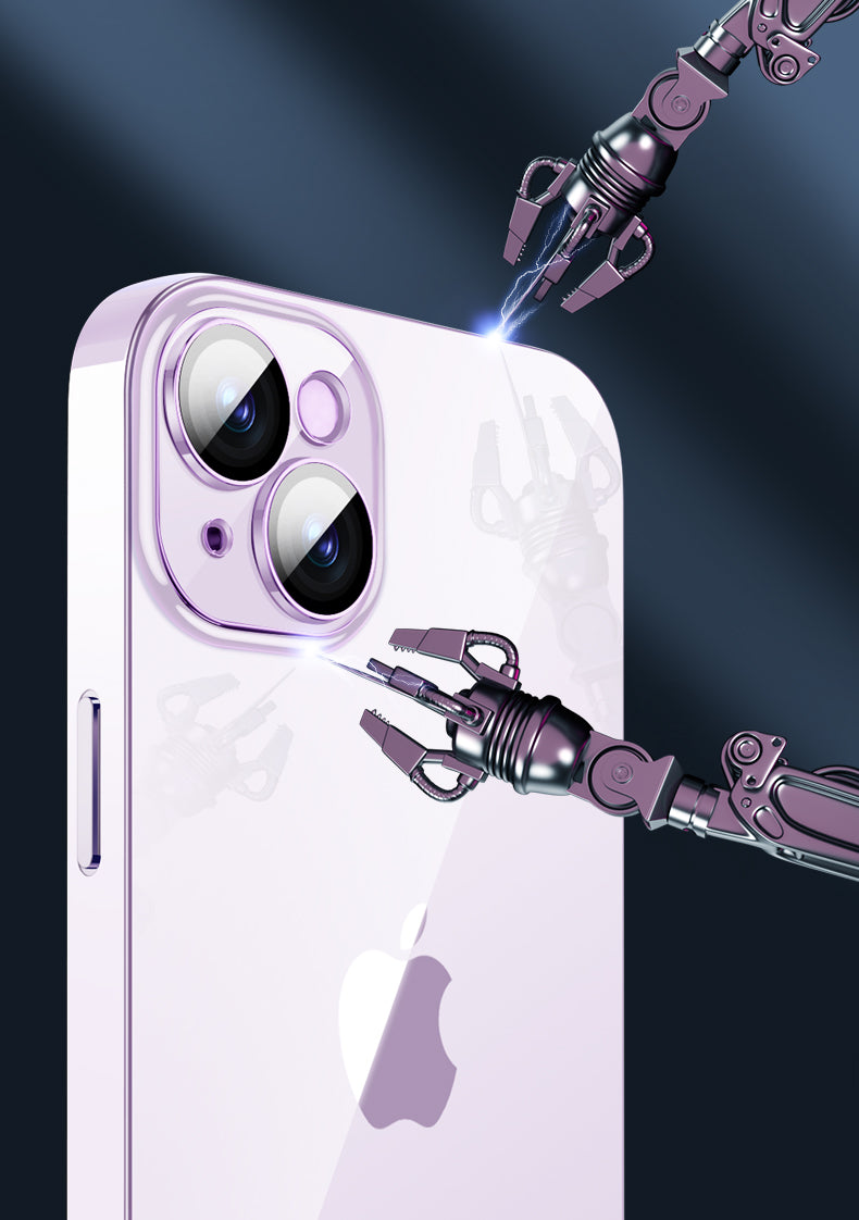 Luxury Plating Transparent Silicone Case – High Quality, Shockproof, Ultra Slim, HD Lens Protection, Durable Soft Cover,