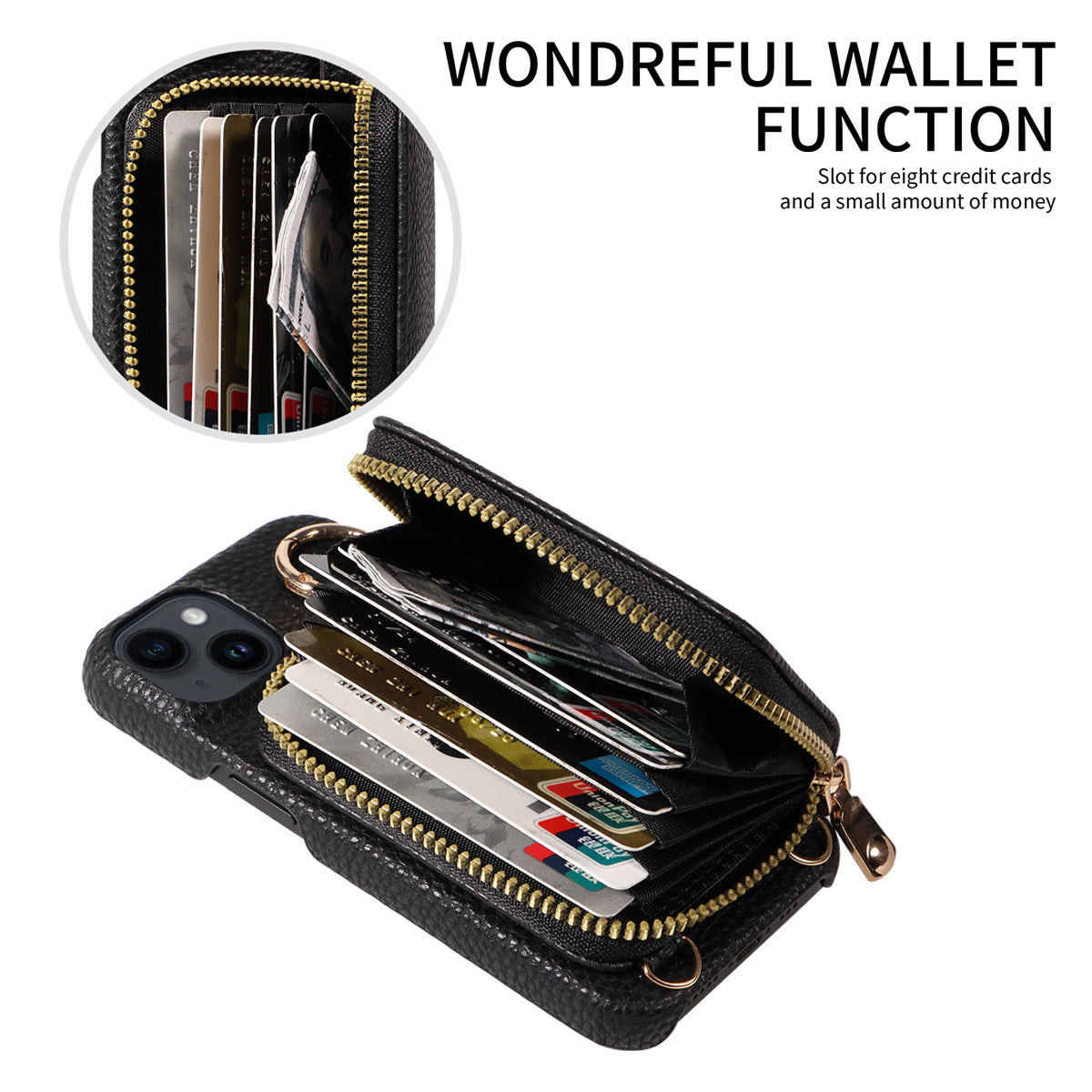 Premium High-Quality Magnetic Wallet iPhone Case – Detachable Design, Lashing Functionality, Stylish & Durable Protection