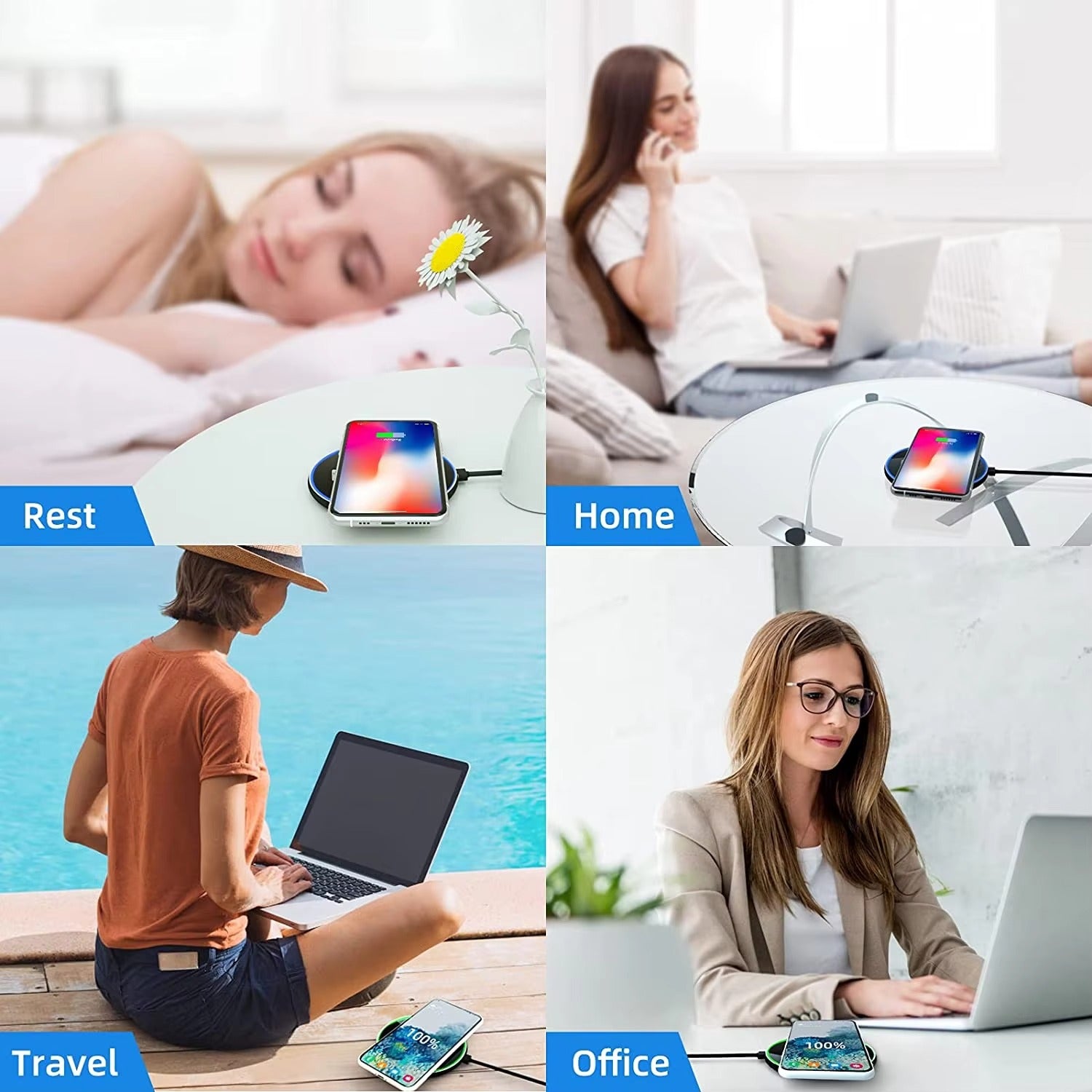 Premium, 30W Wireless Charging Pad – Fast Charger for iPhone, AirPods Pro, Qi-Enabled Devices, Quick Charge Station for Desk
