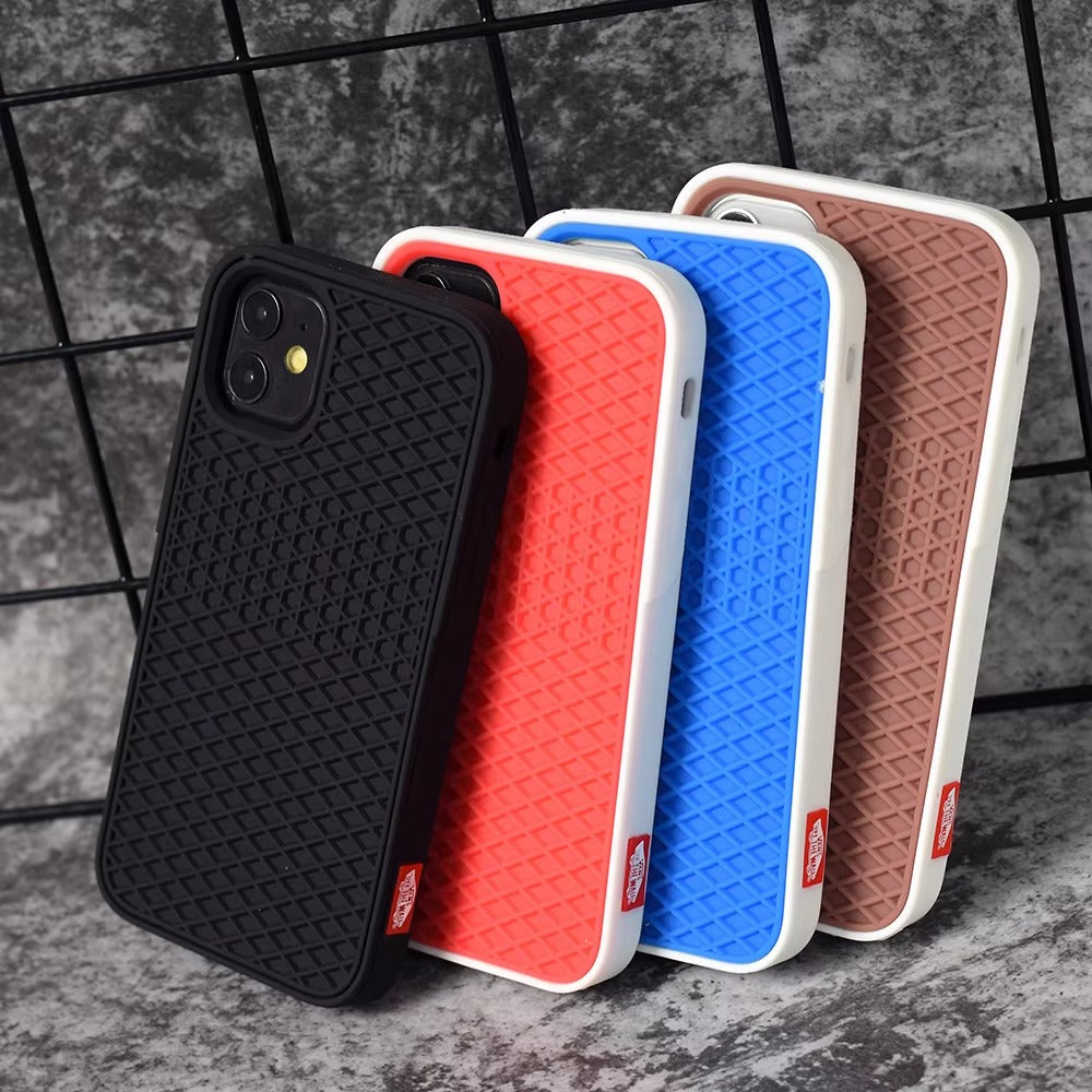 Premium Apple iPhone Case, MagSafe Compatible, Camera Lens & Screen Protection, Ultra Thin, Shockproof, Magnetic Full All Around Cover – Waffle Sport Shoe Sole Texture Silicone Case with Grippy Back Design