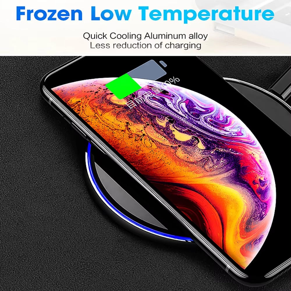 Premium, 30W Wireless Charging Pad – Fast Charger for iPhone, AirPods Pro, Qi-Enabled Devices, Quick Charge Station for Desk
