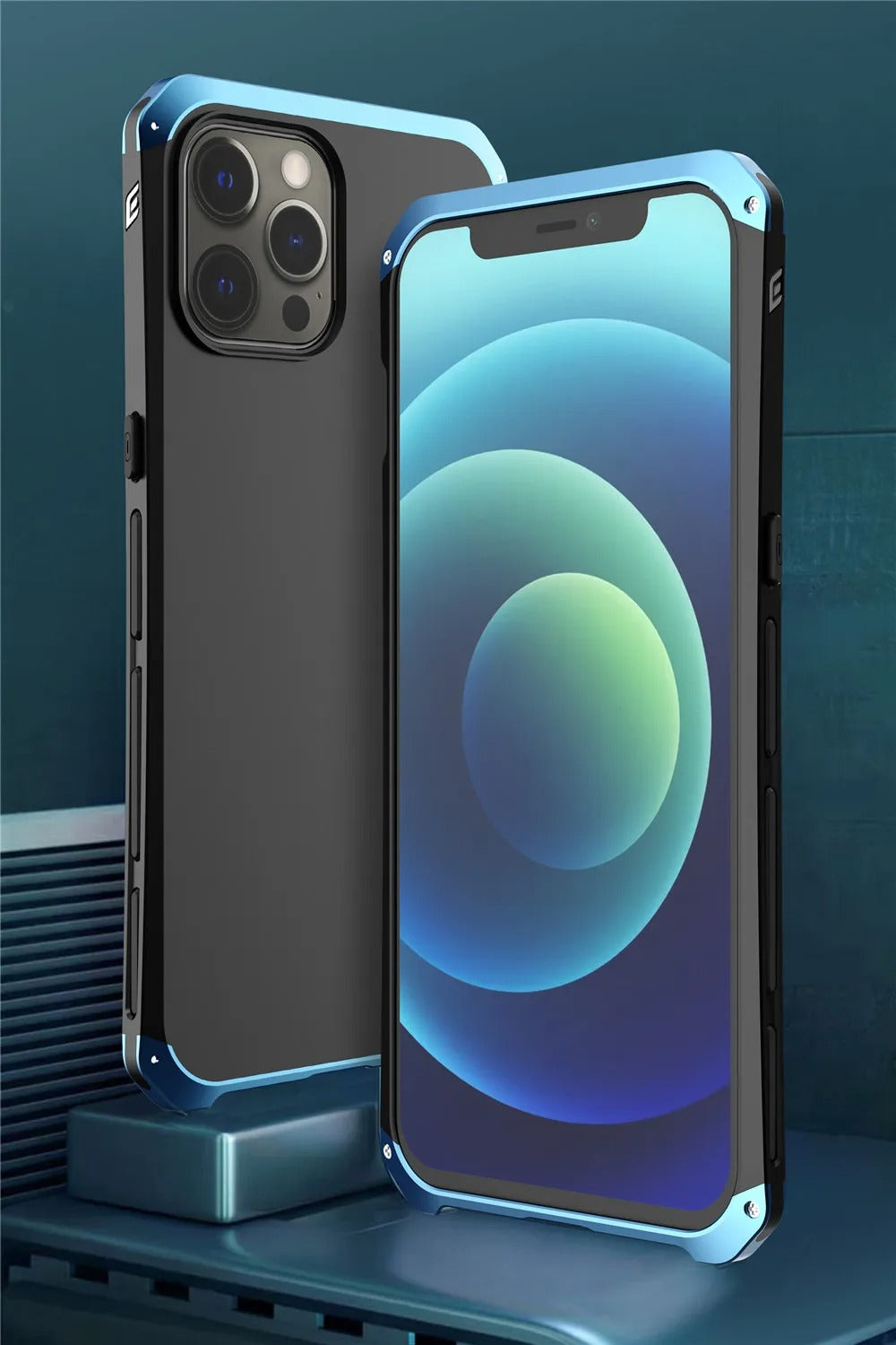 Robust Apple iPhone Case, MagSafe Compatible, Camera Lens & Screen Protection, Ultra Thin, Shockproof, Magnetic Full All Around Cover – Shockproof Metal Armor Case with Aluminum + PC Shell for Rugged Durability