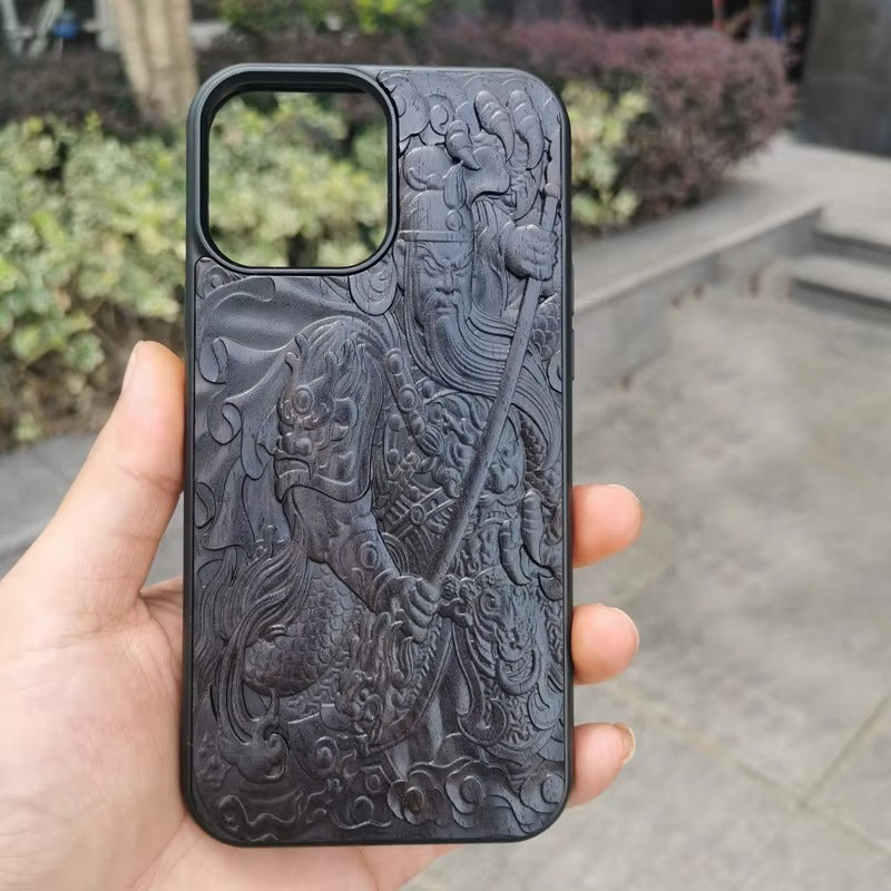 Luxury Apple iPhone Case, MagSafe Compatible, Camera Lens Protection, Screen Protection, Ultra Thin, Shockproof, Magnetic, Full All Around Protection, 3D Carved Wood Cover