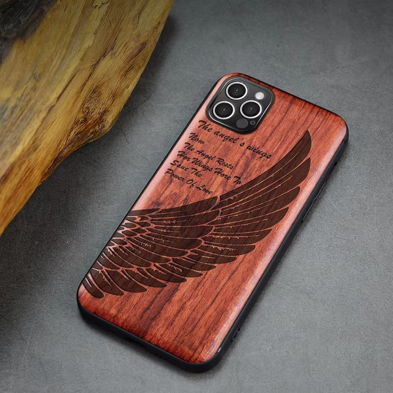 Premium Apple iPhone Case, MagSafe Compatible, Camera Lens Protection, Screen Protection, Ultra Thin, Real Wood Cover