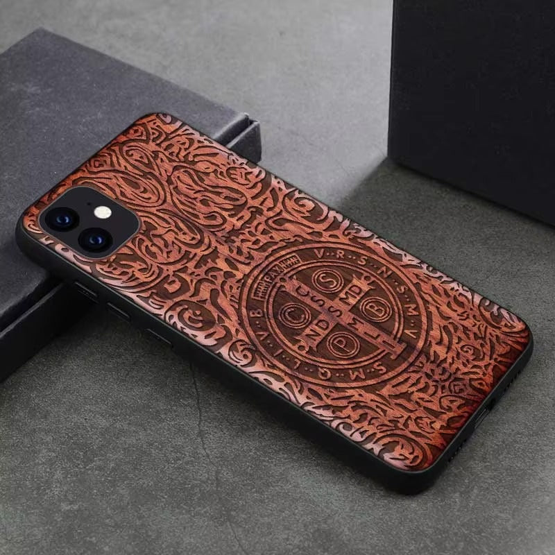 Premium Apple iPhone Case, MagSafe Compatible, Camera Lens Protection, Screen Protection, Ultra Thin, Real Wood Cover