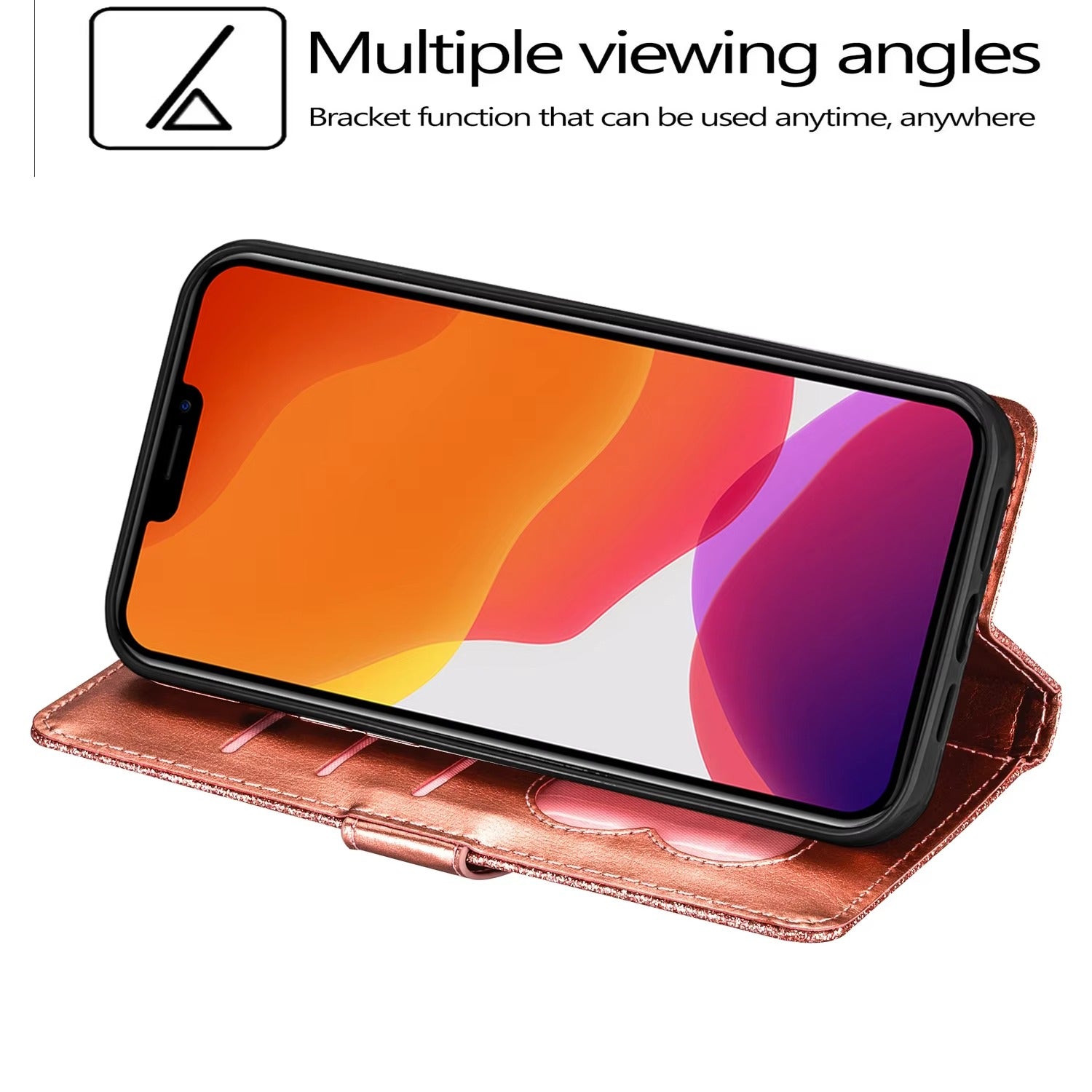 Luxury Apple iPhone Case, MagSafe Compatible, Camera Lens and Screen Protection, Ultra Thin, Shockproof, Magnetic, Full All Around Protection, Glitter Zipper Wallet Cover