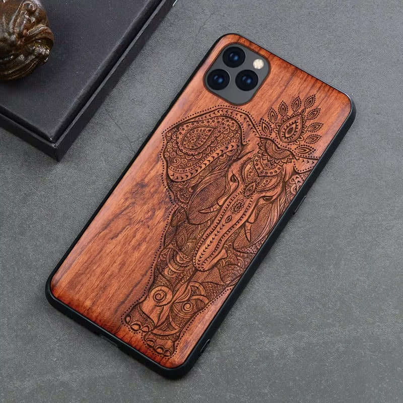 Premium Apple iPhone Case, MagSafe Compatible, Camera Lens Protection, Screen Protection, Ultra Thin, Real Wood Cover