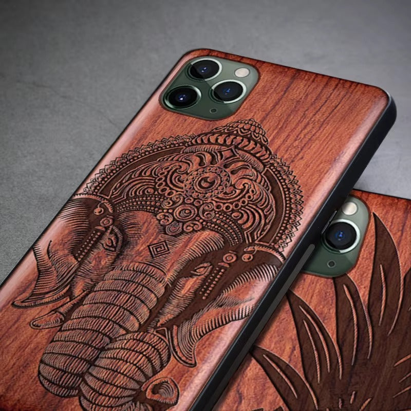 Premium Apple iPhone Case, MagSafe Compatible, Camera Lens Protection, Screen Protection, Ultra Thin, Real Wood Cover