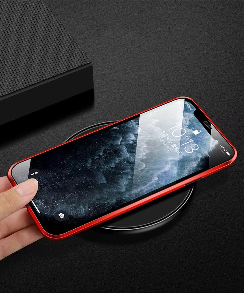 Premium Apple iPhone Case Compatible, Camera Lens & Screen Protection, Ultra Thin Magnetic Full All Around Protection Cover