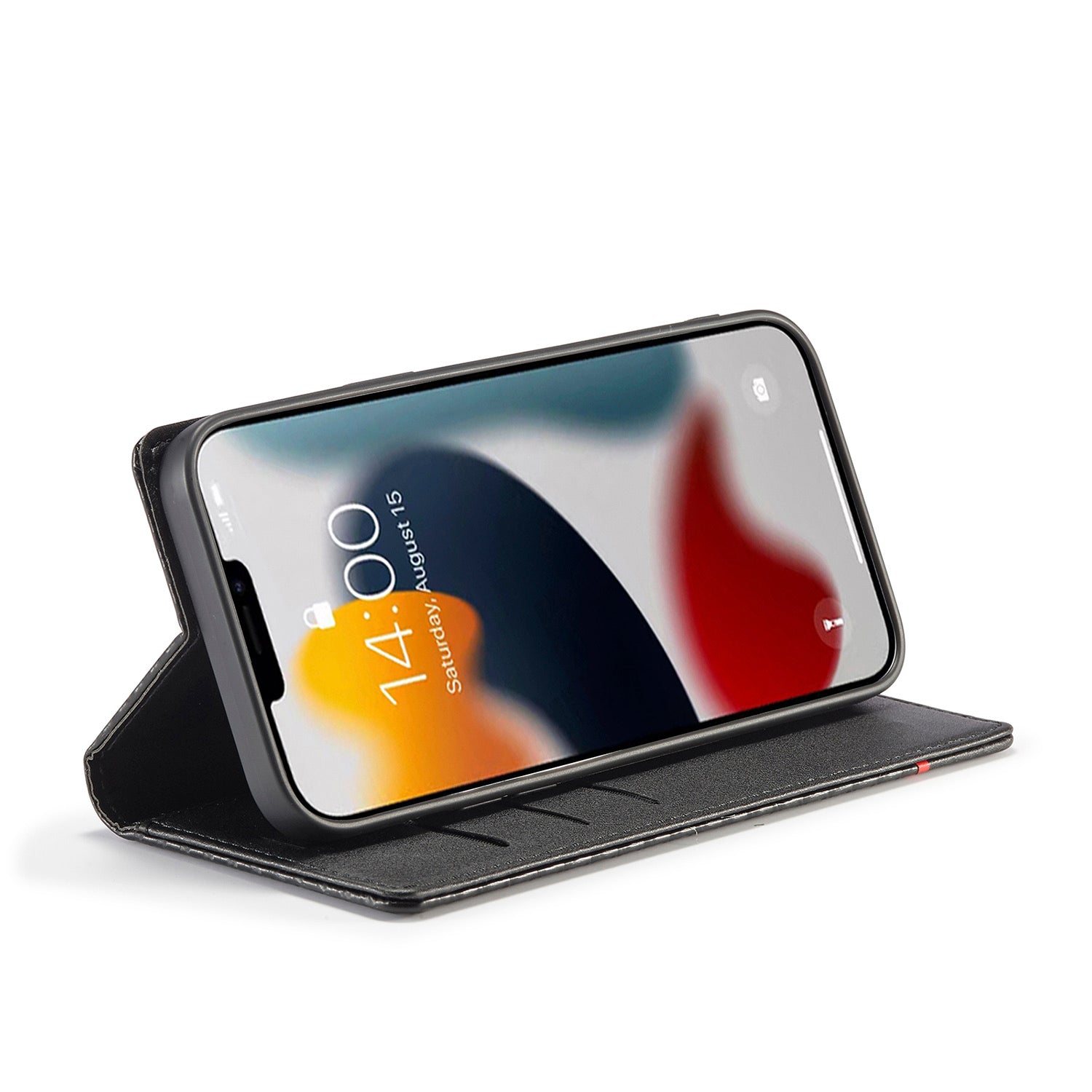 Luxury Carbon Fiber Leather Wallet iPhone Case – Magnetic Flip Cover, Card Holder, Shockproof Protection, Durable for iPhone