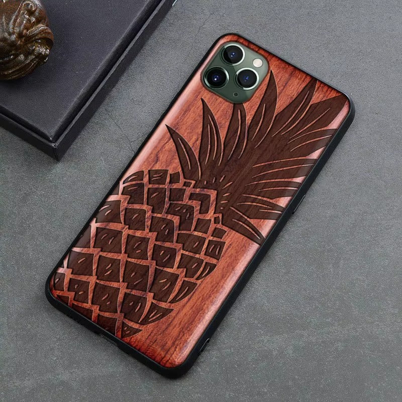 Premium Apple iPhone Case, MagSafe Compatible, Camera Lens Protection, Screen Protection, Ultra Thin, Real Wood Cover