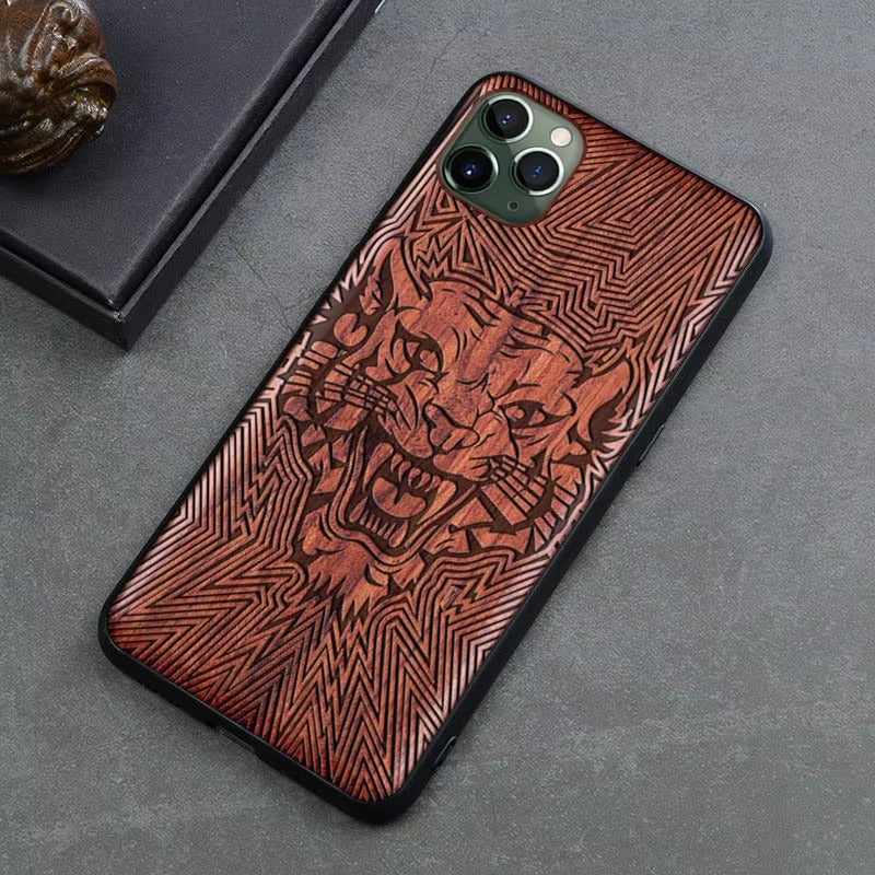 Premium Apple iPhone Case, MagSafe Compatible, Camera Lens Protection, Screen Protection, Ultra Thin, Real Wood Cover