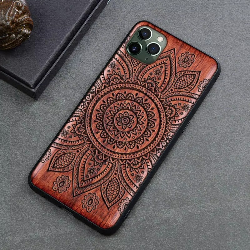 Premium Apple iPhone Case, MagSafe Compatible, Camera Lens Protection, Screen Protection, Ultra Thin, Real Wood Cover