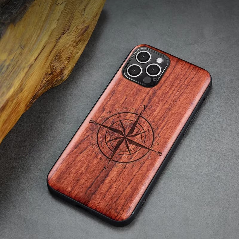 Premium Apple iPhone Case, MagSafe Compatible, Camera Lens Protection, Screen Protection, Ultra Thin, Real Wood Cover