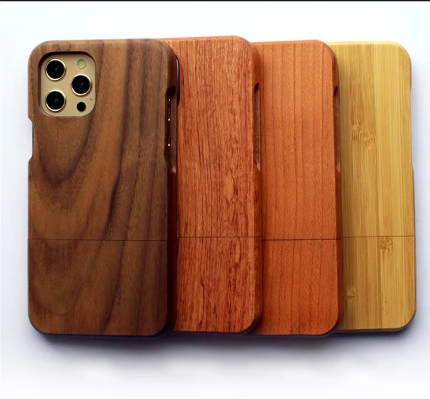 Luxury Apple iPhone Case, MagSafe Compatible, Camera Lens Protection, Screen Protection, Ultra Thin, Shockproof, Magnetic, Full All Around Protection, Wooden Back Cover