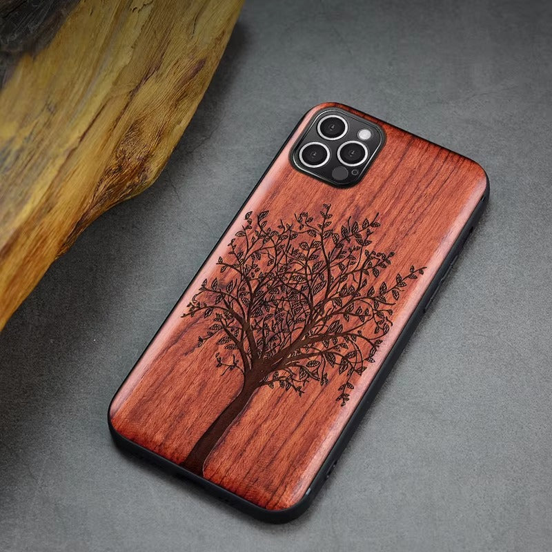 Premium Apple iPhone Case, MagSafe Compatible, Camera Lens Protection, Screen Protection, Ultra Thin, Real Wood Cover