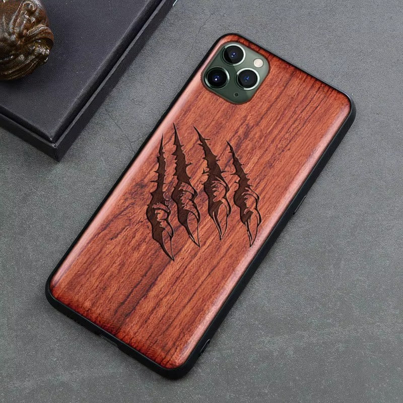 Premium Apple iPhone Case, MagSafe Compatible, Camera Lens Protection, Screen Protection, Ultra Thin, Real Wood Cover