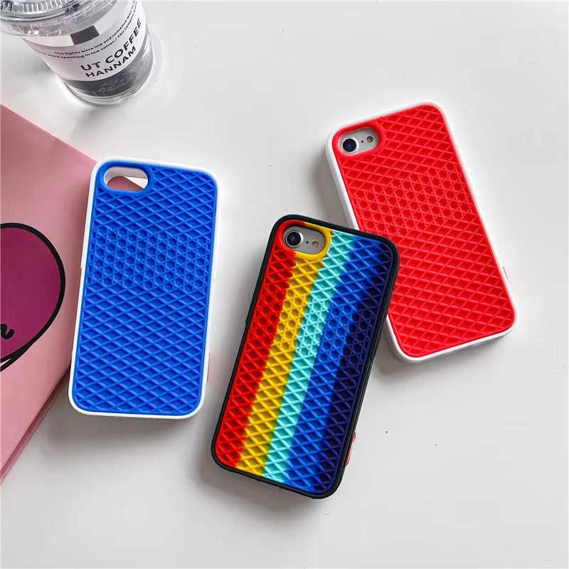 Premium Apple iPhone Case, MagSafe Compatible, Camera Lens & Screen Protection, Ultra Thin, Shockproof, Magnetic Full All Around Cover – Waffle Sport Shoe Sole Texture Silicone Case with Grippy Back Design