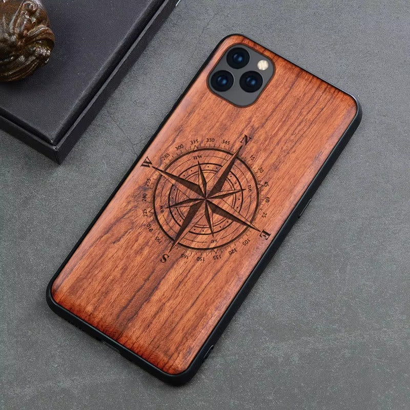 Premium Apple iPhone Case, MagSafe Compatible, Camera Lens Protection, Screen Protection, Ultra Thin, Real Wood Cover