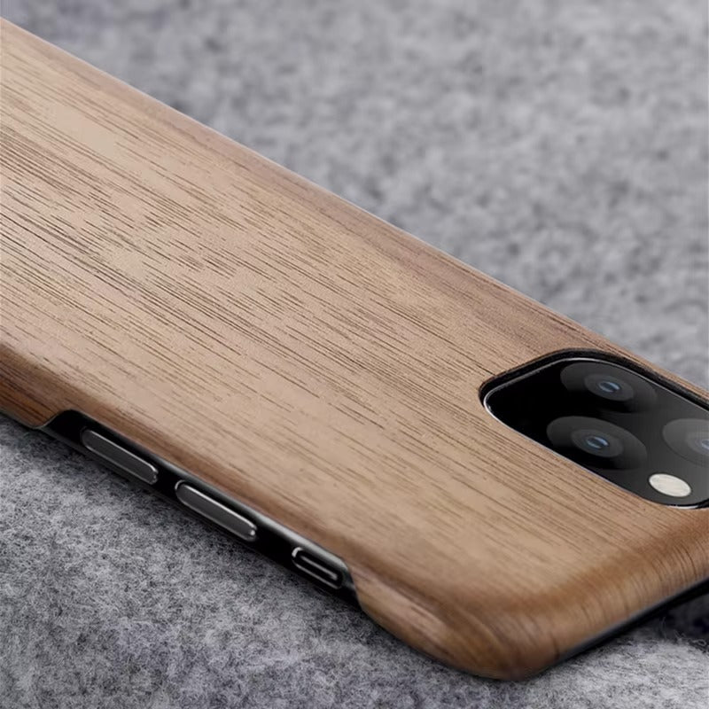 Premium Apple iPhone Case, MagSafe Compatible, Camera Lens Protection, Screen Protection, Ultra Thin, Shockproof, Magnetic, Full All Around Protection, Natural Bamboo Wood Cover