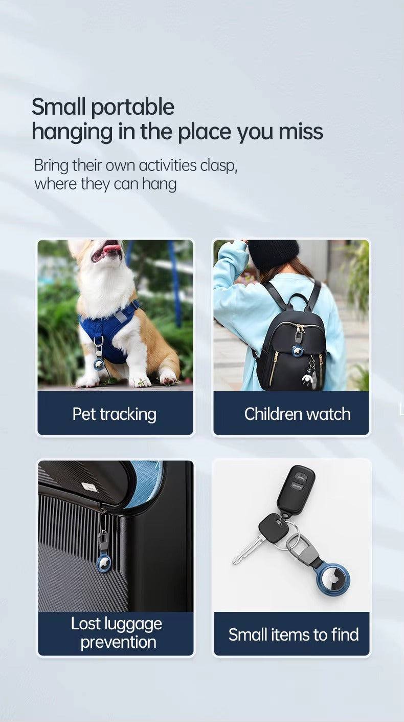 Premium Metal AirTag Case with Keychain – Magnetic Shockproof Anti-Scratch Protective Shell Cover, Durable Lightweight Aluminum Alloy Holder for Tracker