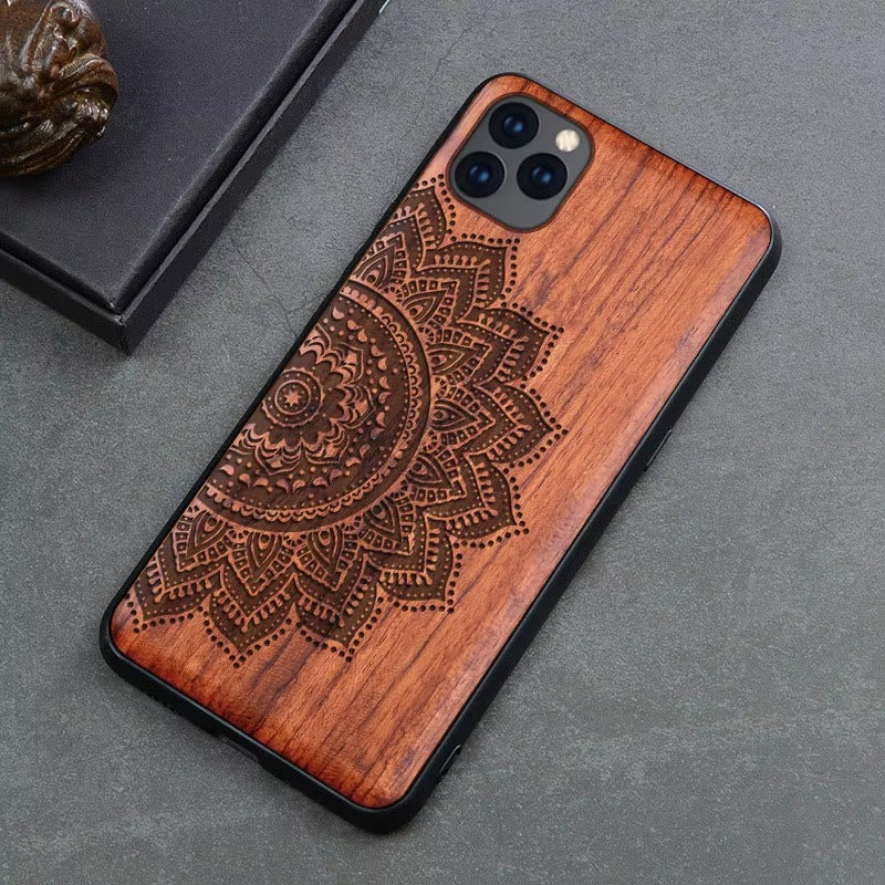 Premium Apple iPhone Case, MagSafe Compatible, Camera Lens Protection, Screen Protection, Ultra Thin, Real Wood Cover