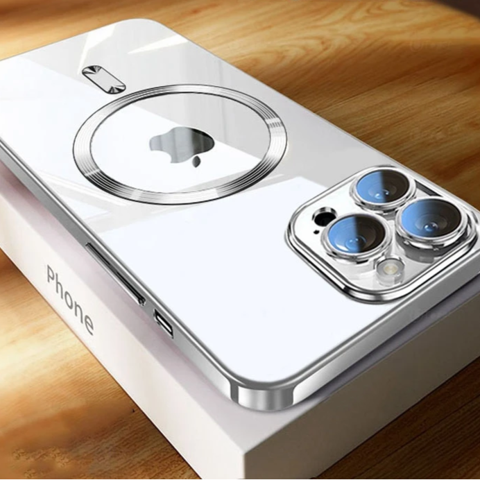 Luxury Ultra-Thin iPhone Case - MagSafe Compatible, Clear Transparent, Shockproof, Scratch-Resistant Hard PC Cover