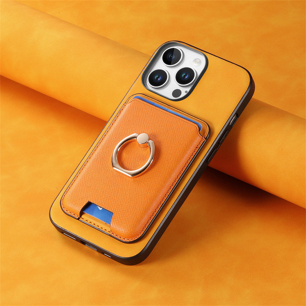 Luxury Detachable Magnetic Wallet iPhone Case – Card Holder, Ring Stand, Shockproof Protection for Secure and Convenient Use