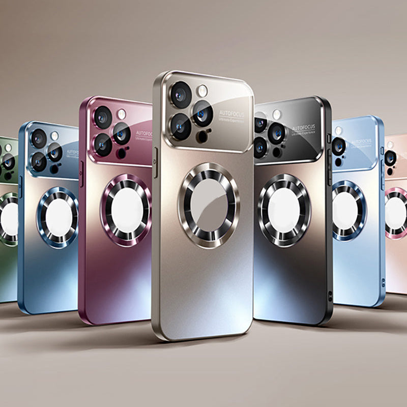 Luxury Glass MagSafe iPhone Case - Magnetic Wireless Charging, Camera Lens Protection, Shockproof Design | Case for iPhone