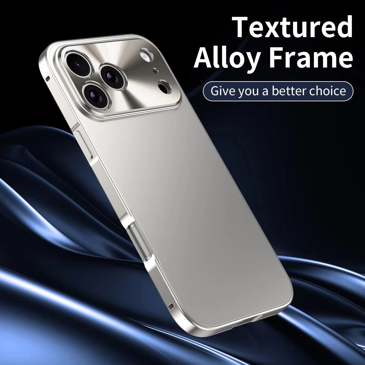 Premium Aluminum Alloy Frame iPhone Case – Ultra Thin Frosted Matte Backplate, Shockproof Protective Cover with Camera Lens Guard