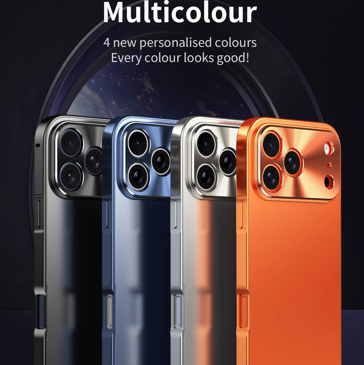 Premium Aluminum Alloy Frame iPhone Case – Ultra Thin Frosted Matte Backplate, Shockproof Protective Cover with Camera Lens Guard