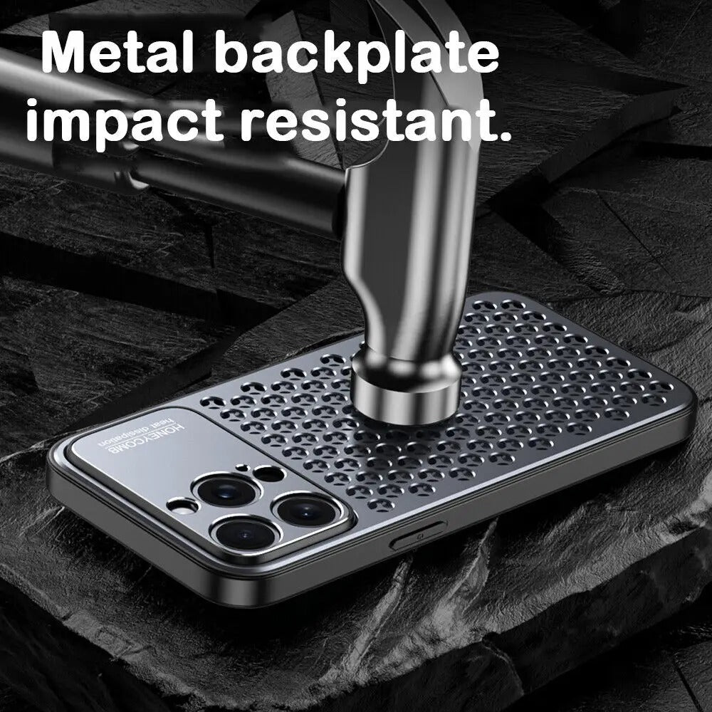 Premium Aluminum Alloy iPhone Case – Breathable Metal Protective Cover with Anti-Fingerprint Finish, Scratch-Resistant Surface and Slim Frame