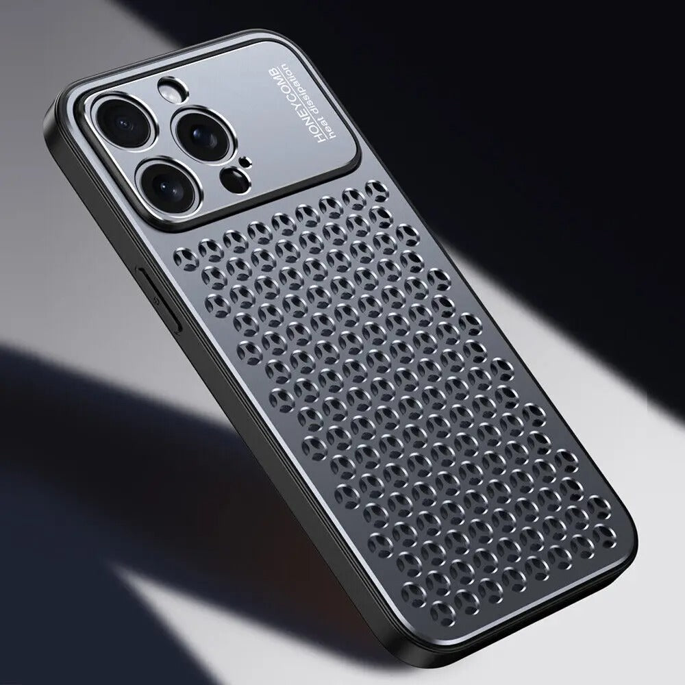 Premium Aluminum Alloy iPhone Case – Breathable Metal Protective Cover with Anti-Fingerprint Finish, Scratch-Resistant Surface and Slim Frame