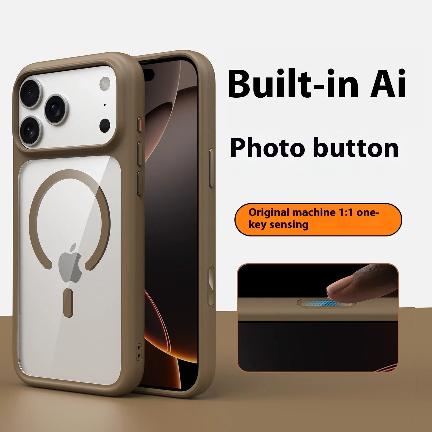 Premium Clear MagSafe iPhone Case – Shockproof Armor Protective Cover with Camera Control Button, Anti-Scratch Transparent Back