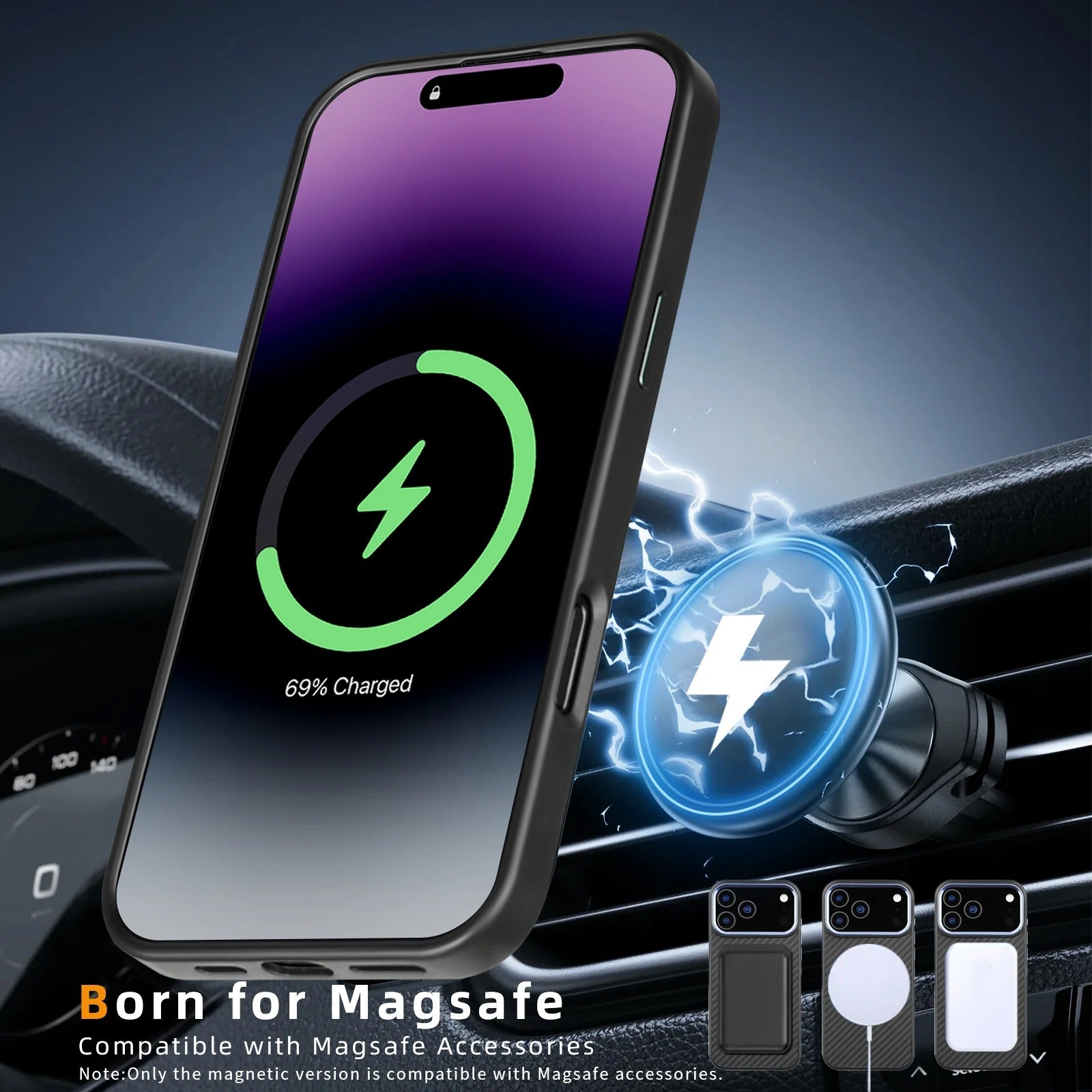 Premium Aramid Kevlar Fiber iPhone Case – MagSafe Compatible Magnetic Cover with Ultra Thin Lightweight Design and Full Protection