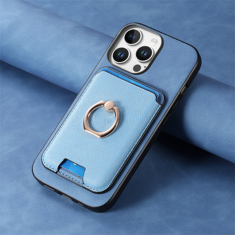 Luxury Detachable Magnetic Wallet iPhone Case – Card Holder, Ring Stand, Shockproof Protection for Secure and Convenient Use